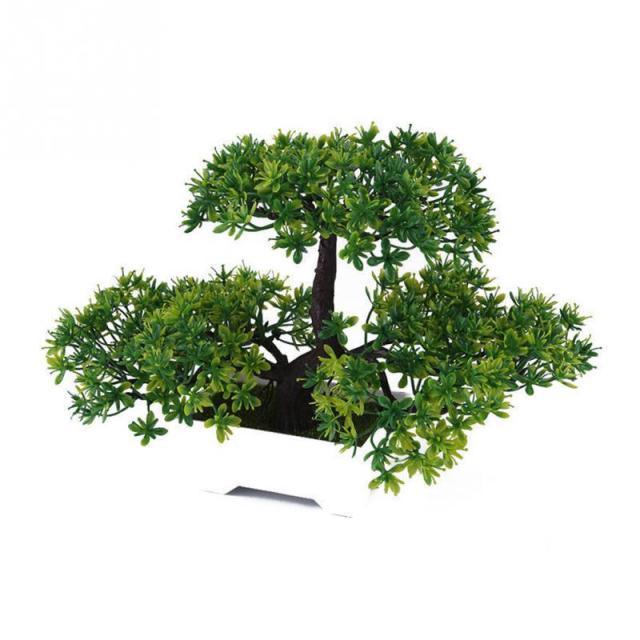 Lifelike Artificial Bonsai Pine Tree Potted Home Decoration