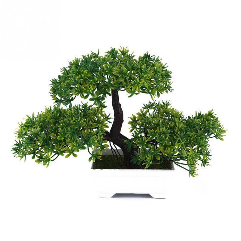 Lifelike Artificial Bonsai Pine Tree Potted Home Decoration