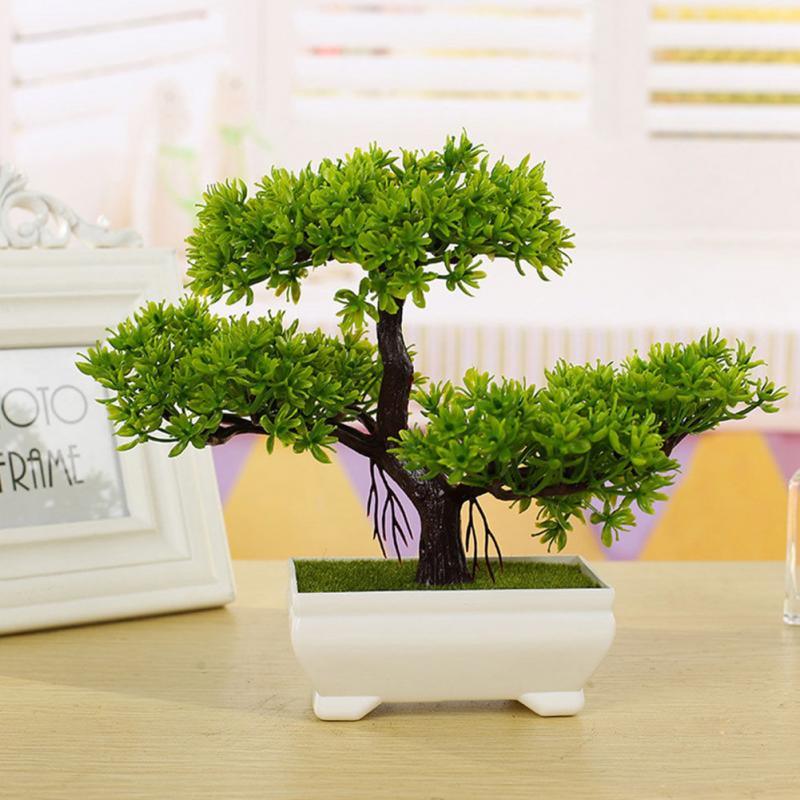 Lifelike Artificial Bonsai Pine Tree Potted Home Decoration