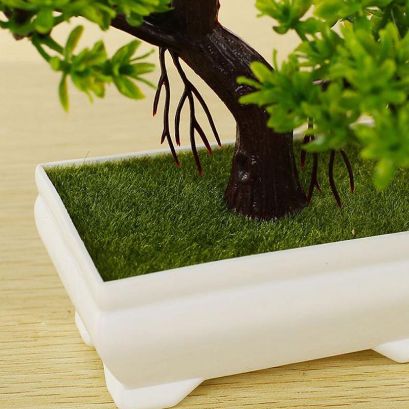 Lifelike Artificial Bonsai Pine Tree Potted Home Decoration