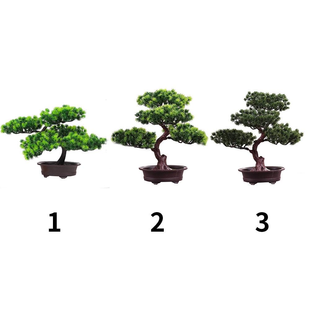 Lifelike Artificial Bonsai Pine Tree Potted Home Decoration