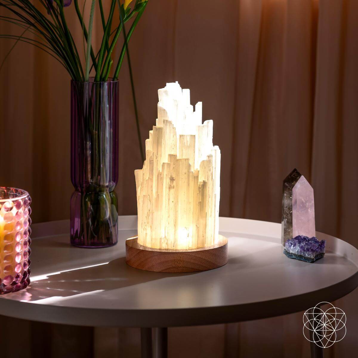 Cleanse-All Selenite Lamp 2-Pound Crystal Decorative Light