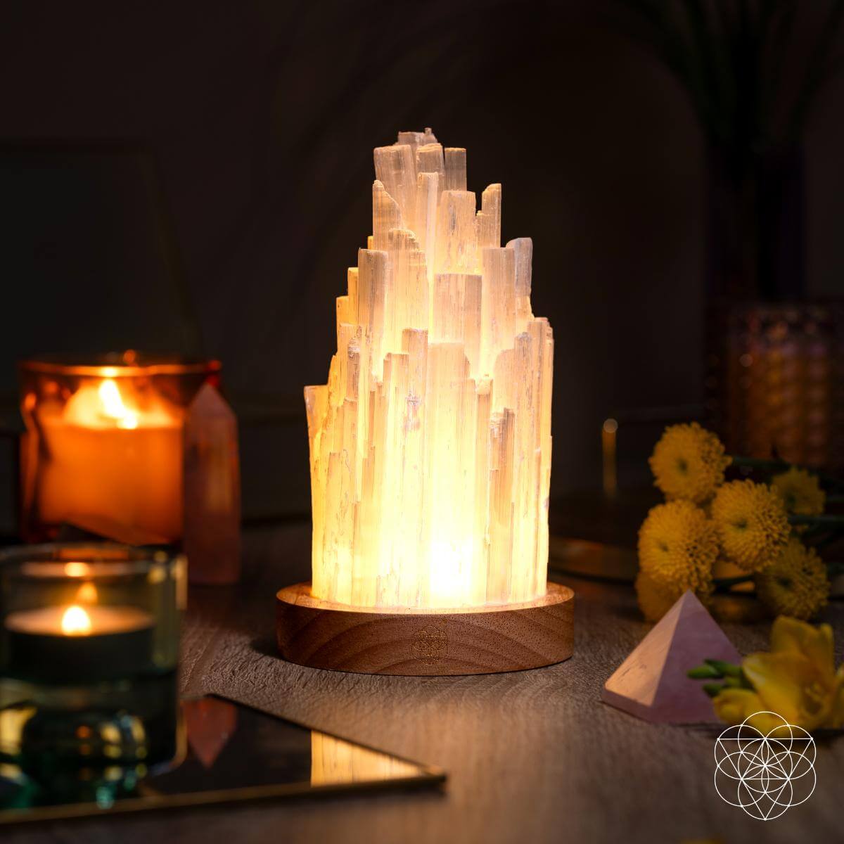 Cleanse-All Selenite Lamp 2-Pound Crystal Decorative Light